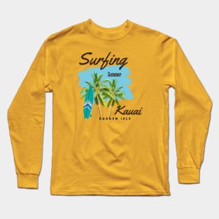 Kauai Surfing Long Sleeve T-Shirt